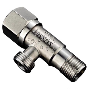 304不锈钢冷热水家用加长三角阀4分马桶止水阀热水器角阀一进二出