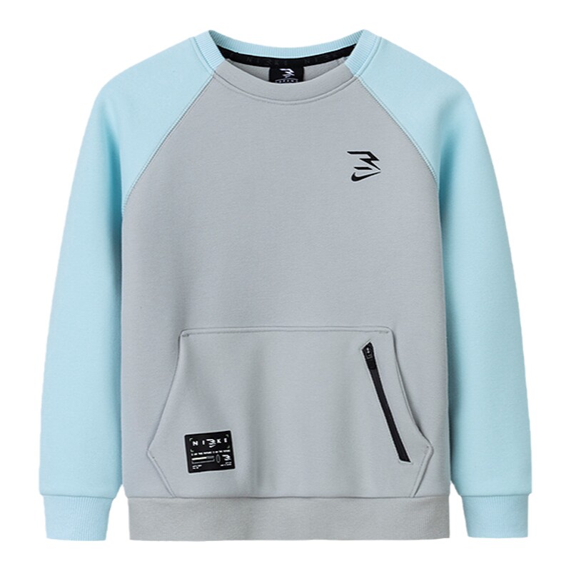 Nike 3brand儿童装男童加绒卫衣2025冬季保暖长袖上衣棉N32442033