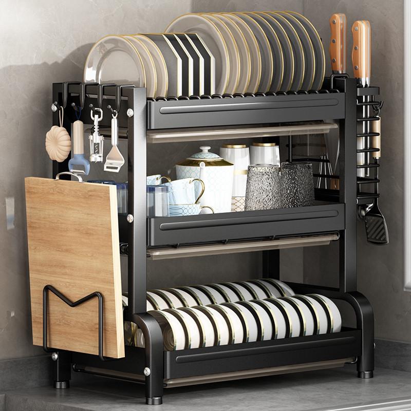 厨房置物架碗碟架多功能家用台面放碗盘碗架刀筷砧板收纳沥水架子