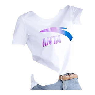 安踏短袖T恤女夏季新款官方正品T恤跑步休闲上衣官方旗舰半袖女款