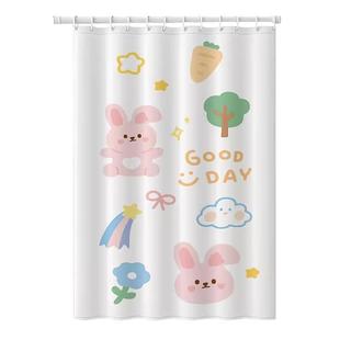 浴室卫生间窗帘免打孔洗手间厕所小窗户专用遮挡帘防窥防水防走光