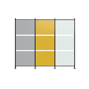 加厚冲孔板围挡车间隔离网工厂仓库隔断设备防护栏可移动围栏挡板