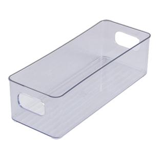 桌面宿舍收纳盒长条窄长型长方形亚克力透明杂物小物件抽屉分隔盒