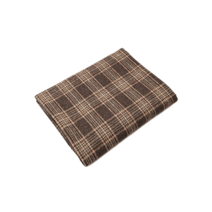 复古 棕色格子澳毛毛呢布料外套西装裤子半身裙服装设计师面料B