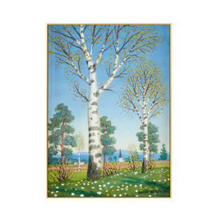 埃贡•席勒自画像抽象装饰画表现主义挂画壁画餐厅欧式画人像画