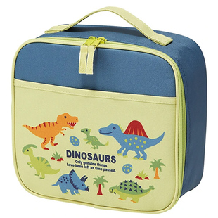 现货日本skater小恐龙卡通幼儿童郊游野便当午餐饭手提保温冷包袋