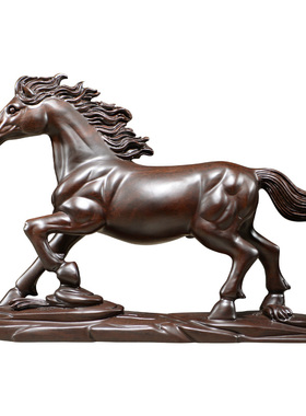 刺史实木马摆件工艺品