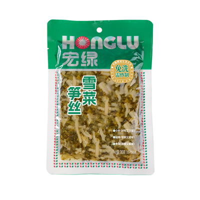 雪菜笋丝自然发酵免洗免切雪菜咸菜榨菜脆笋鲜嫩下饭小菜开胃菜
