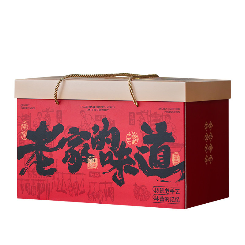 新年礼盒包装盒空盒2026马年春节新款手提盒土特产酱货年货大礼包