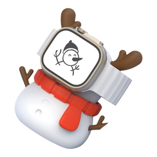 SIKAI适用于苹果手表apple watch充电底座iwatchs11充电支架ultra3/S10/S9手表磁吸充电器创意诞冬日可爱通用