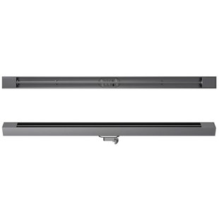 枪灰极简线性地漏极窄长条线型卫生间防臭加长款隐形淋浴房长方形