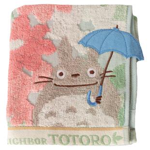 打伞龙猫洗脸方巾卡通纯棉情侣全棉柔软手帕家用吸水女手巾男可爱