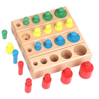 带插座木棒1一3岁拔萝卜蒙氏教具