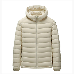 雪中飞2026春新款男士藏青色秋轻薄连帽排骨羽绒服百搭户外