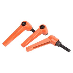 可调位橙色紧定手柄螺丝7字型棘轮把手L型快速手拧螺栓自锁紧扳手