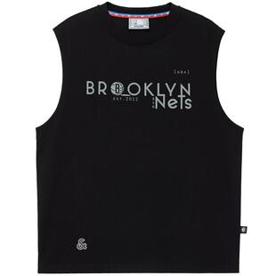 杰克琼斯NBA联名春季男装背心舒适篮球潮肌理感字母胶印上衣短袖