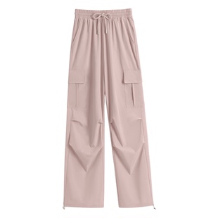 班尼路S&K系列工装裤子女2025春秋季新款小个子直筒裤窄版阔腿裤M