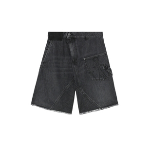 IT JW Anderson男装牛仔阔腿裤中裤新款宽松直筒裤短裤088195MN