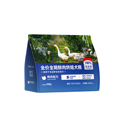 艾尔鲜肉来袭烘焙犬粮500g全价全期成幼犬通用型低温烘焙狗粮1斤