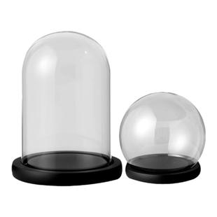 永生花蝴蝶标本玻璃罩圆球应援棒展示盒手办摆件EVA防脱落卡扣底