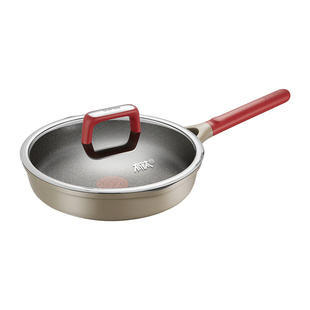 苏泊尔有钛不怕铲炒锅不粘锅家用火红点平底炒菜锅可进洗碗机