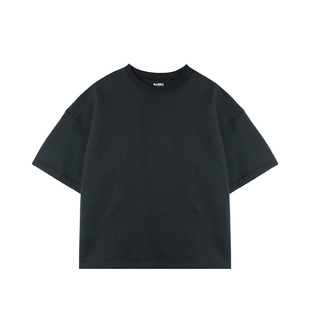 SLAMBLE CLO.夏季高克重简约纯色短袖t恤运动休闲宽松潮男女百搭