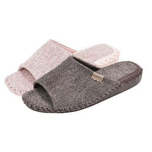 Pansy盼喜日本居家情侣拖鞋防滑室内地板静音男女四季拖鞋