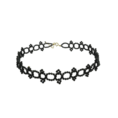 TYUSHA强大气场黑色14K注金项链