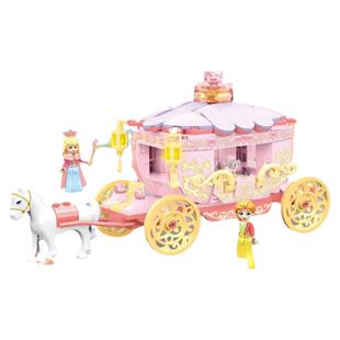 1816童话乐园巡游马车女孩小颗粒益智拼装玩具积木1800