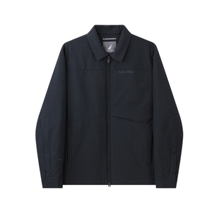 NAUTICA/诺帝卡男装冬季防轻泼水暗格纹肌理感时尚厚外套JM4402