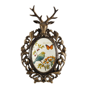 沙发背景墙鹿头壁挂美式欧式装饰墙上挂件餐厅墙面装饰创意挂饰