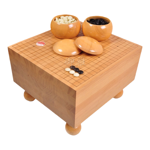 御雅 新榧木围棋棋墩12/15/20cm厚棋盘拼接实木围棋棋桌 炕台棋桌