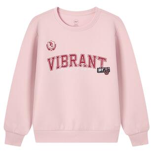 361°童装女童休闲套头卫衣长袖圆领2026春季新款运动中大童上衣