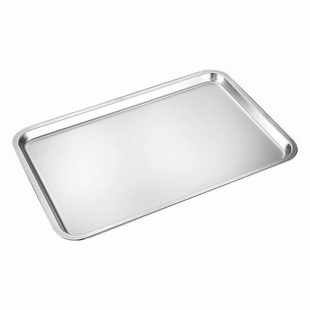食品级316L不锈钢长方形托盘餐盘平底方盘烧烤摊摆盘备菜盘大深盆