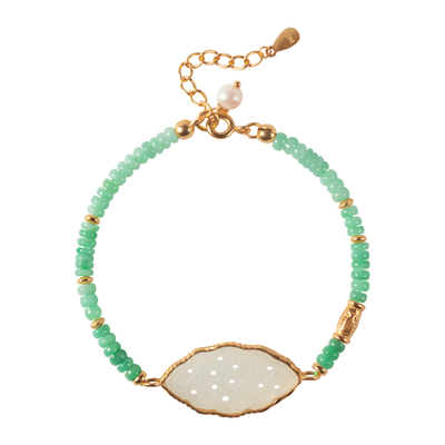 LEFTGO左戈天然缅甸翡翠算盘珠