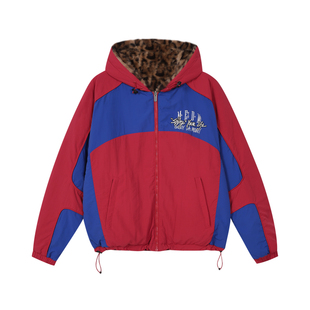 MEDM 双面穿拼色皮草宽松连帽夹克25新品时尚通勤男女休闲外套秋