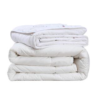 富安娜蚕丝被子母被澳洲羊毛被子春秋被芯结婚被子四季通用二合一