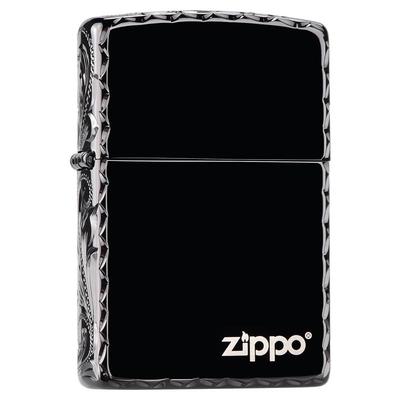 zippo黑冰精雕经典定制打火机