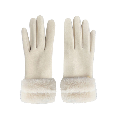 保暖高级感手套德绒五指女可触屏