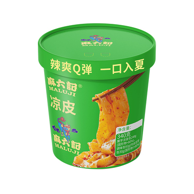 麻六记凉皮340g开袋即食即拌即食麻辣小吃方便速食夜宵食品拌凉皮
