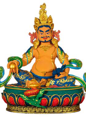 精工彩绘七寸财神铜像装饰摆件