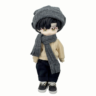 12分bjd娃衣ML蜘蛛侠可动人偶围巾ob11娃娃衣服冬装阿巳2.0出逃体