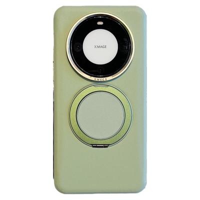 拓岚 新款素皮支点壳适用华为mate60pro+手机壳情侣高级感皮纹五金电镀磁吸360度旋转支架pura70pro防摔保护