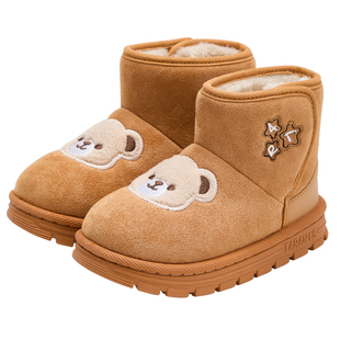 泰兰尼斯童鞋儿童雪地靴冬季加厚保暖女童棉鞋防风男童