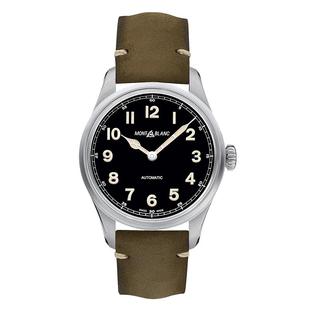 【自营】MONTBLANC万宝龙手表男 1858机械夜光绒面皮带男表119907