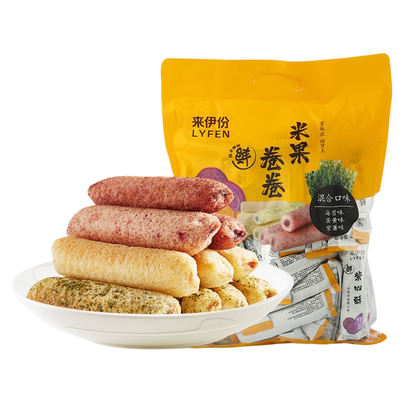 来伊份米果卷卷混合装