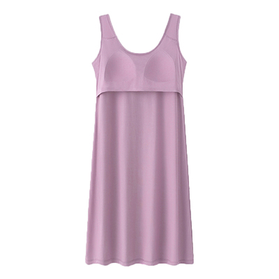 睡裙女夏季莫代尔带胸垫2025新款