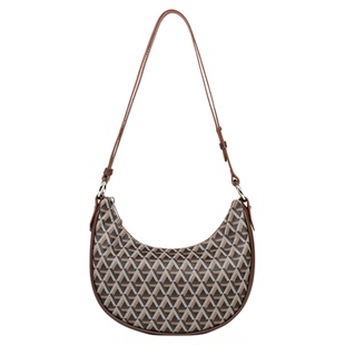 Lancaster兰卡斯特 Ikon IT系列经典法式老花单肩可斜挎月亮包