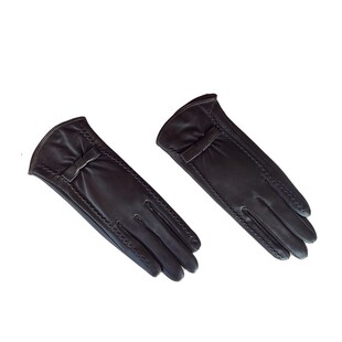 触屏头层羊皮真皮手套女高档短款骑车开车秋冬加绒保暖修手时尚