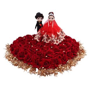 婚车装饰车头花主车副车花车结婚高级拉花布置头车花婚礼车队吸盘